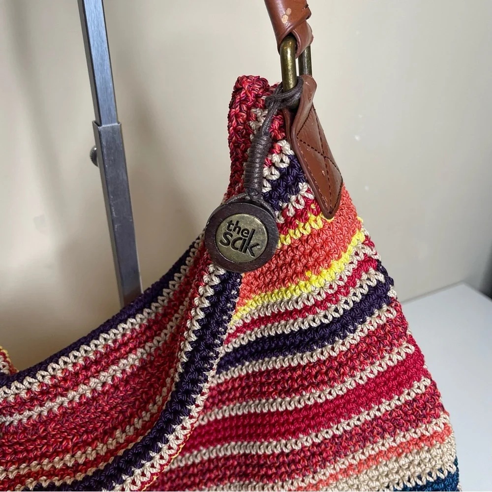 The Sak Color Striped Crochet Shoulder Bag - Picture 3 of 9